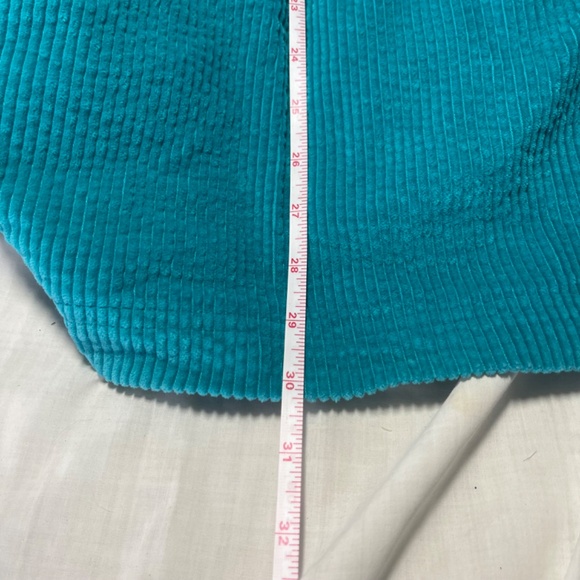 L.L. Bean Women’s Corduroy Shacket. Long Sleeve Turquoise. Granny Core. 3X - Picture 9 of 10
